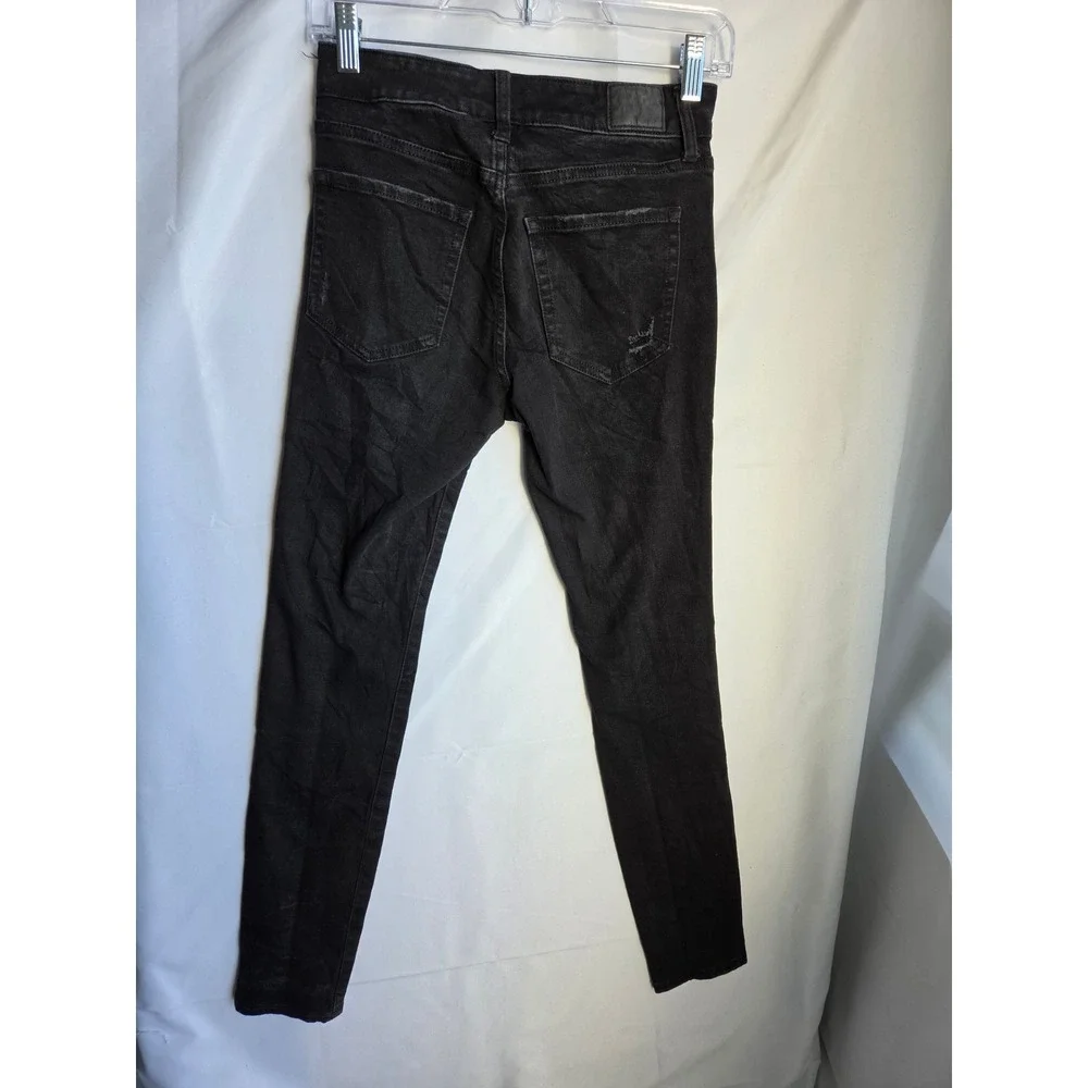 Aeropostale High Rise Jegging Jeans Womens  Long Black Dark Slim High Skinny